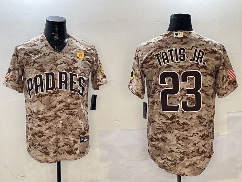 Men San Diego Padres #23 Tatis jr Camo Game 2025 Nike MLB Jersey style 5